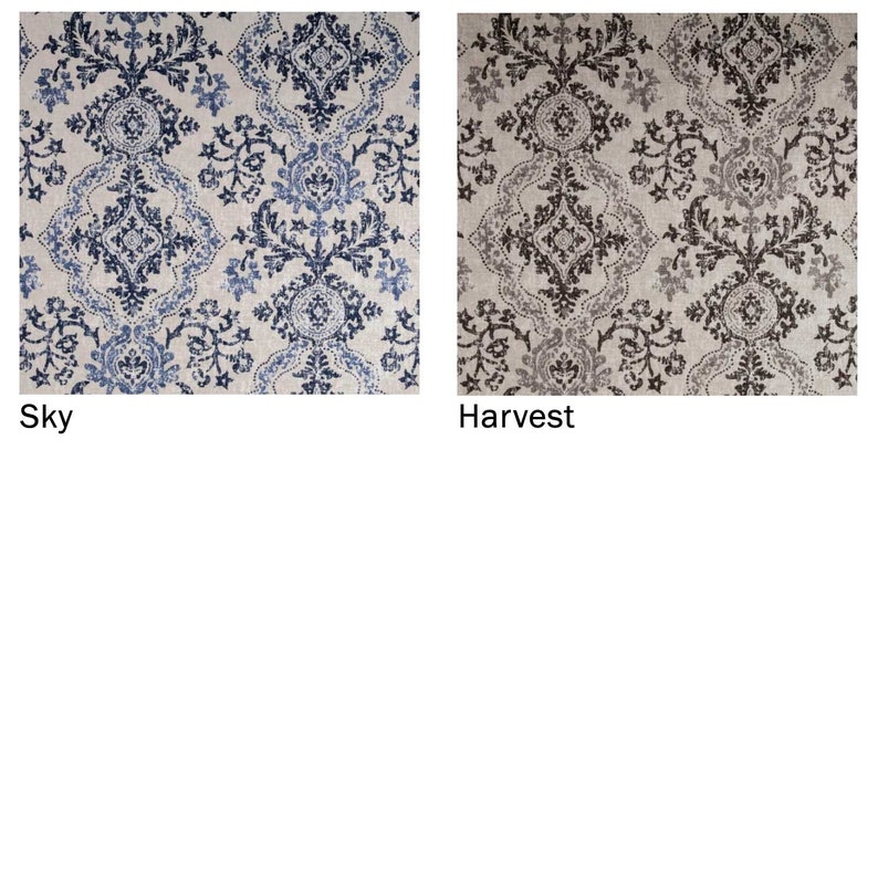 Stone Magnolia Home Fashions Avalon Navy Blue Florals Fits Single Window 33-42 Inches ONLY Shaped Rod Pocket Custom Valance Brown