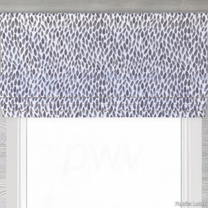 Lined Grey and Pale Amethyst Faux Mock Roman Shade Valance Modern Small Pattern Lotus in Napa Custom Sizing image 2