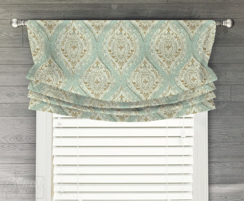 Custom Relaxed Roman Shade Balloon Valance for Single Window Etsy