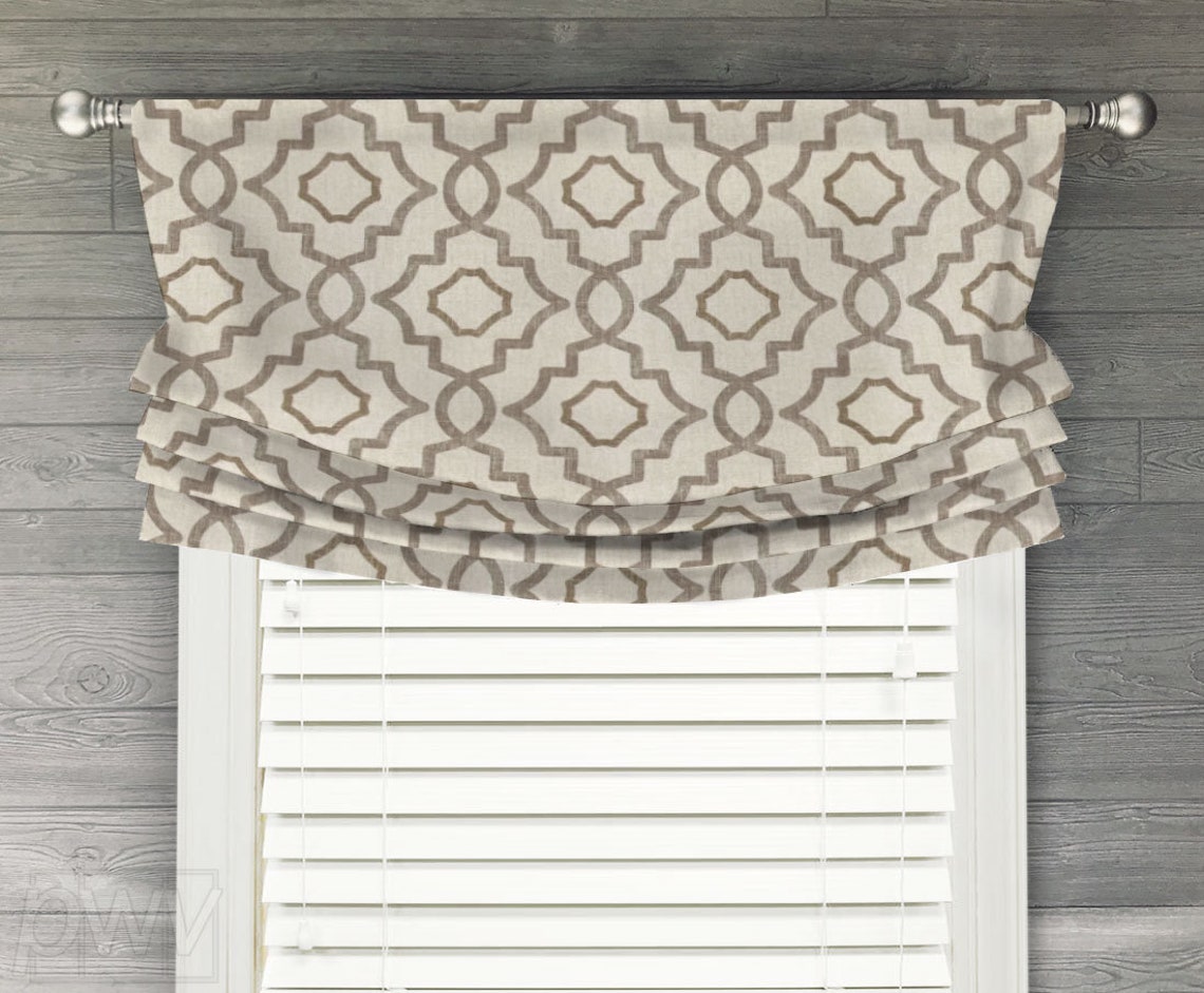 Custom Relaxed Roman Shade Balloon Valance for Single Window Etsy