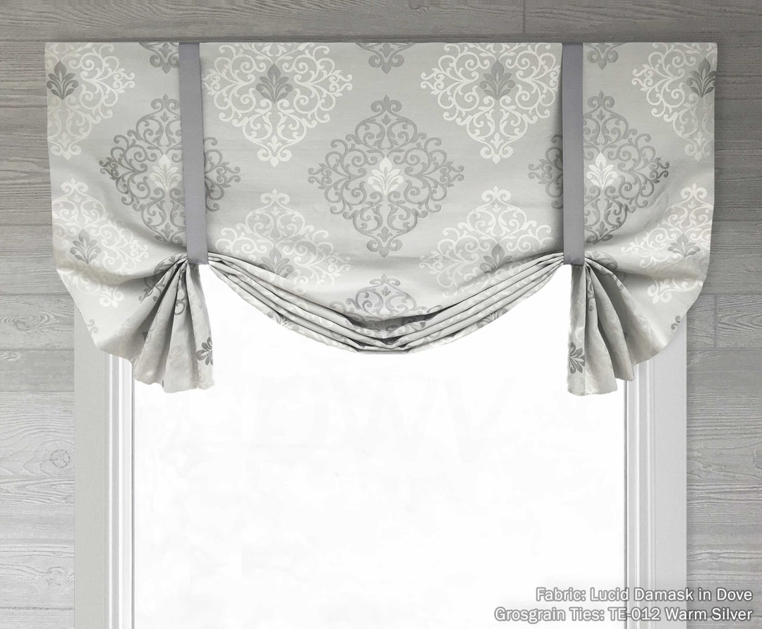 Custom Tailed Balloon Shade Valance W/ Deep Swags Single to Extra Wide