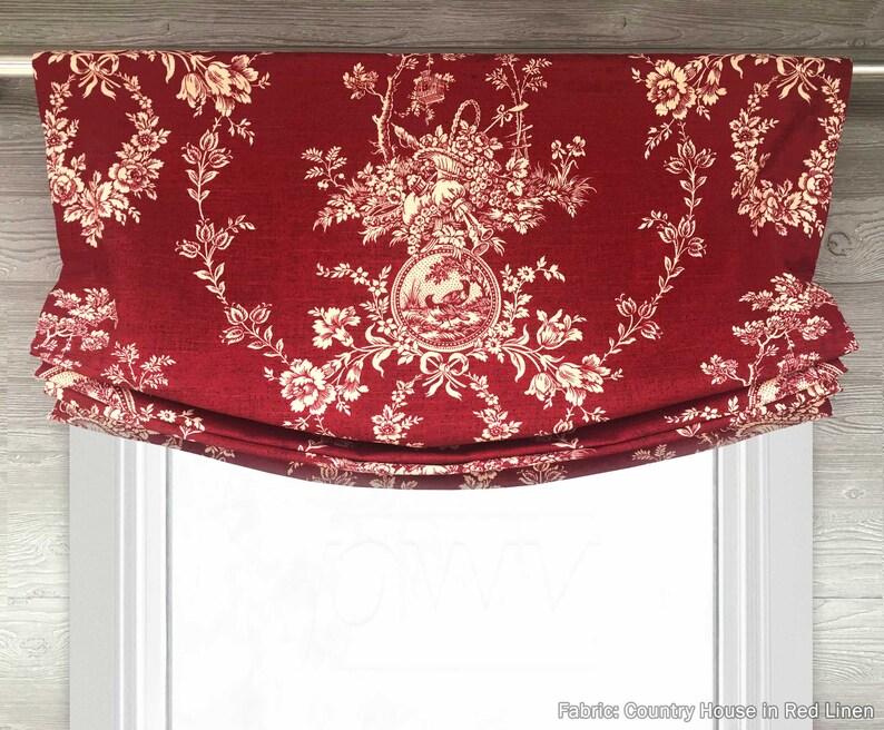 Custom Relaxed Roman Shade Balloon Valance for Single Window Etsy