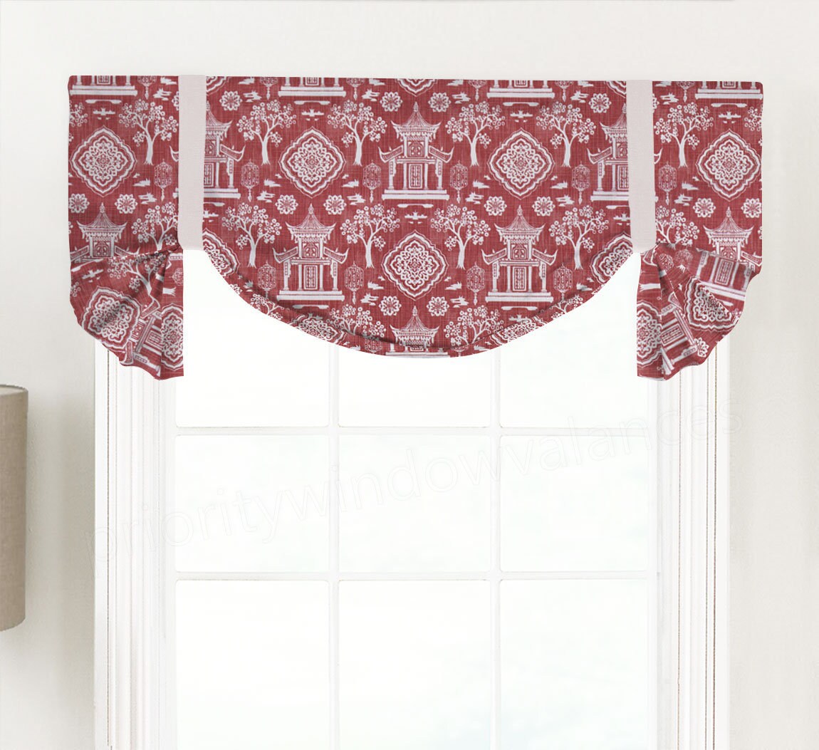 Custom TieUp Balloon Shade Valance with Swags for Single to Etsy