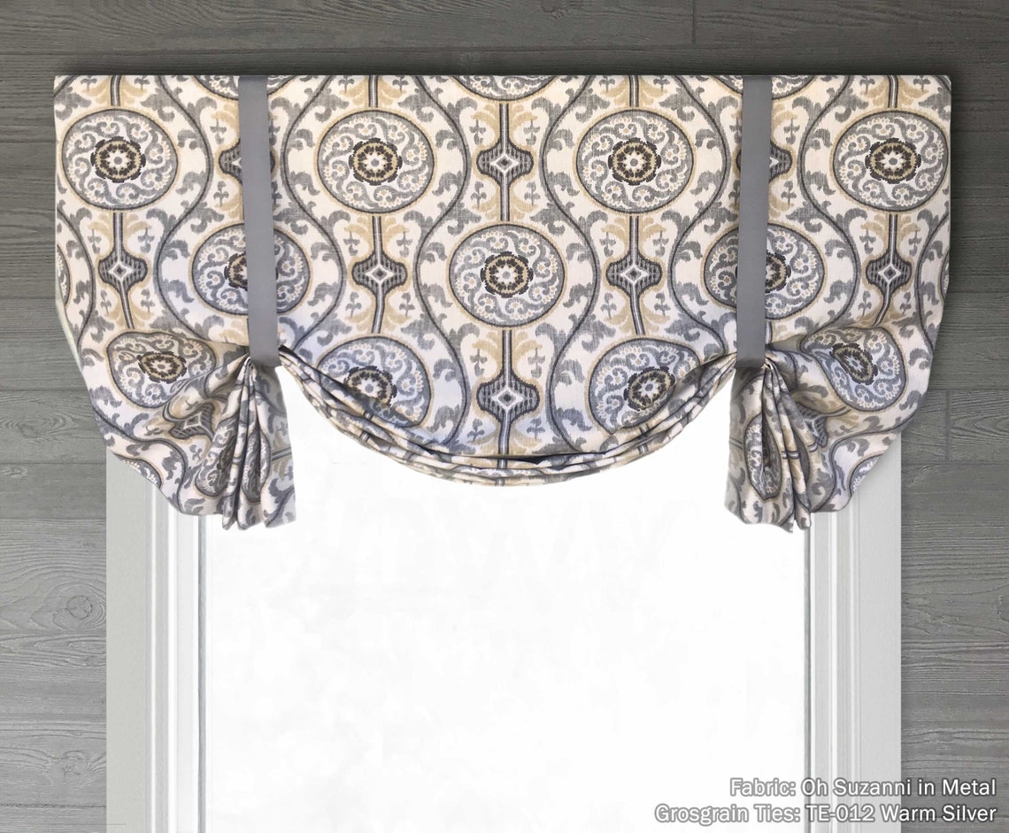 Custom Tieup Balloon Shade Valance With Swags Single to Etsy