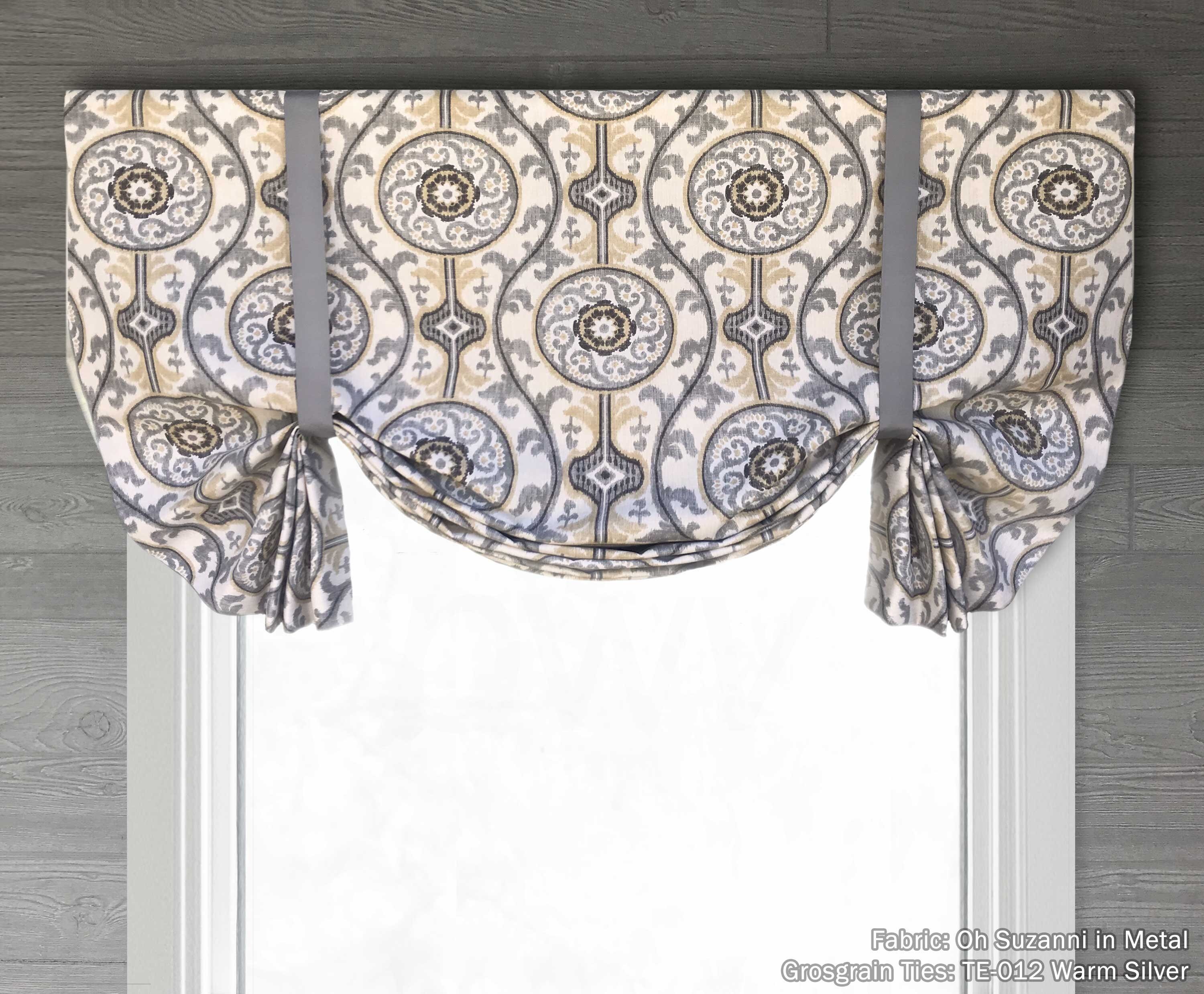 Custom Tieup Balloon Shade Valance With Swags Single to Etsy