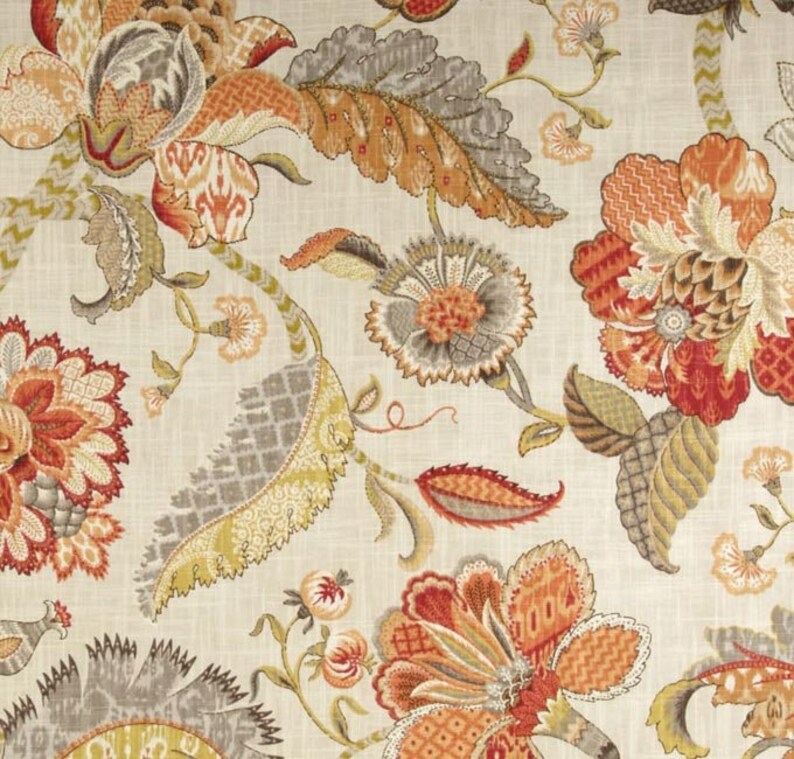 Cornice Style Fits Single Window 33-42 Inches ONLY Jacobean Floral; P Kaufmann Finders Keepers Shaped Rod Pocket Custom Valance