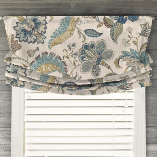 Custom Relaxed Roman Shade Balloon Valance for Single Window Etsy