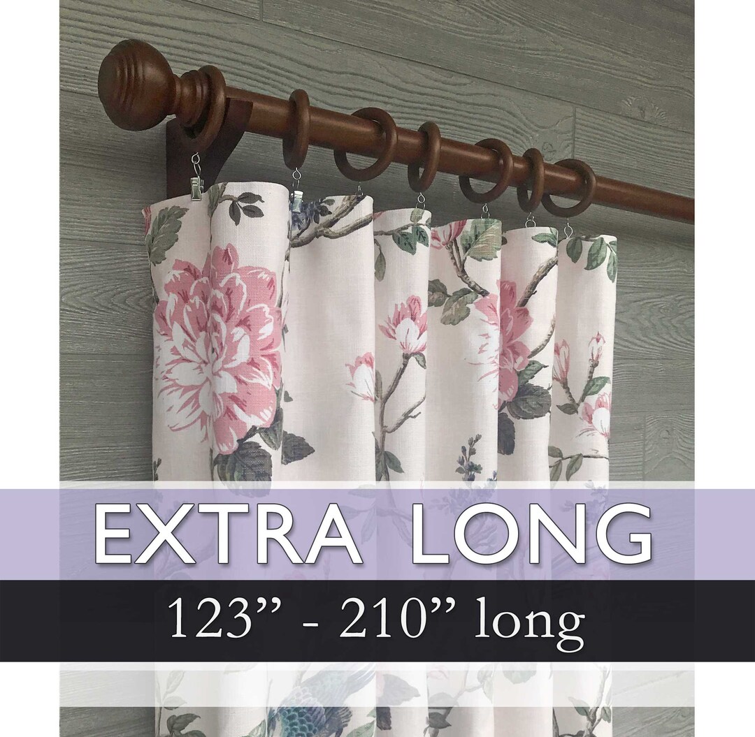 Joybird 178 Covington Bird Floral Rod Pocket Drapery Panel Pair 84 96