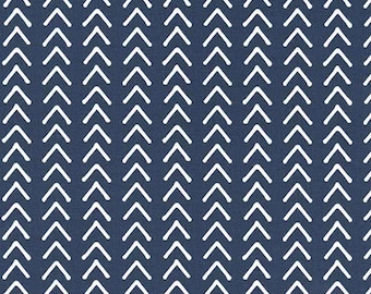 Fabric Sample, Coastal Modern Navy / Blue Collection in Vintage Indigo or Italian Denim Color, Small Fabric Swatch