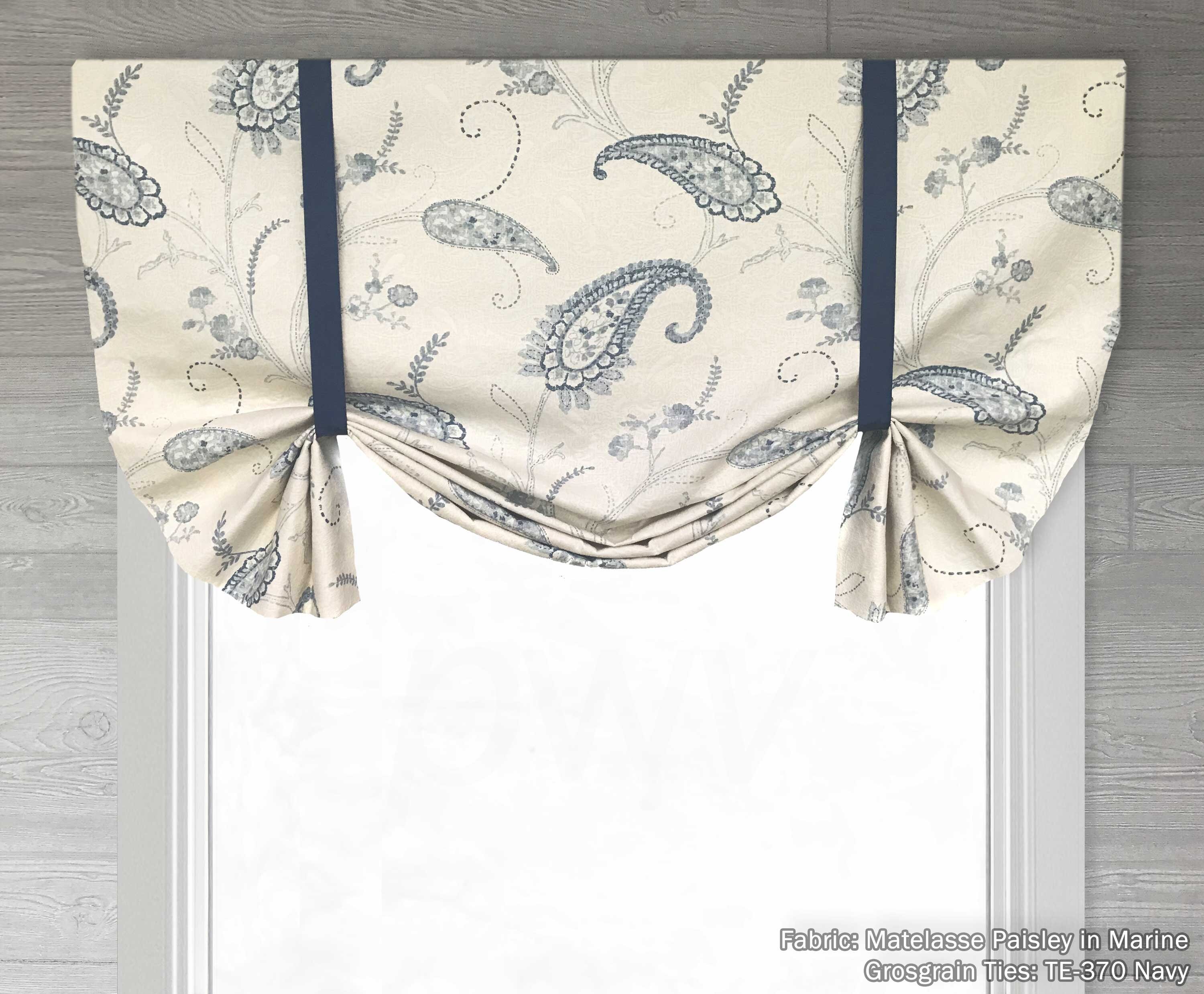 Custom Tieup Balloon Shade Valance With Swags Single to Wide Etsy