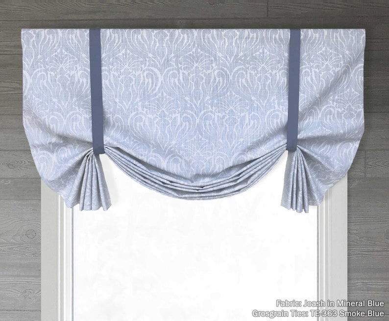 Custom Tailed Balloon Shade Valance With Deep Swags for Single Etsy