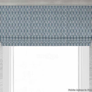 Amiens in French Blue Lined Faux (Fake) Roman Shade Window Valance;  Custom Curtain in Teal Blue