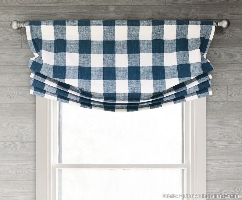 Custom Relaxed Roman Shade Balloon Valance Single Window Etsy