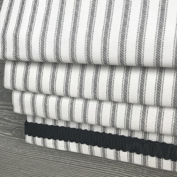 White Roman Shade With Black Trim Etsy