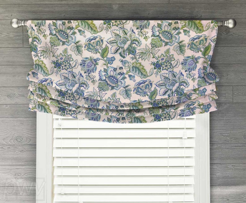 Custom Relaxed Roman Shade Balloon Valance For Single Window Etsy