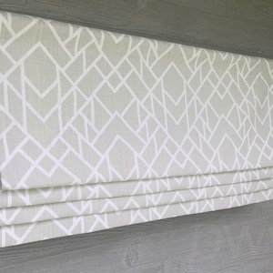 Custom Window Treatment Made with Alpine in Fog Fabric
