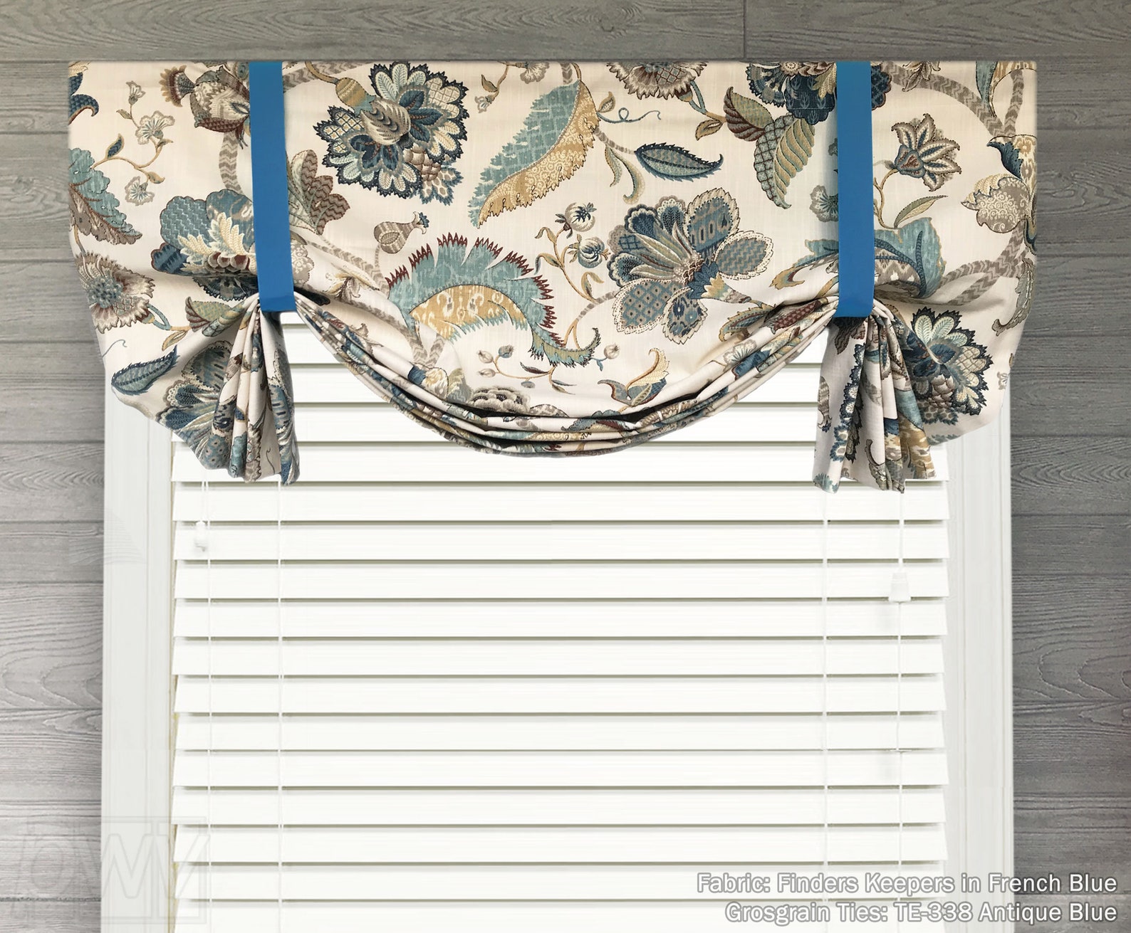 Custom Tieup Balloon Shade Valance With Swag Single to Extra Etsy