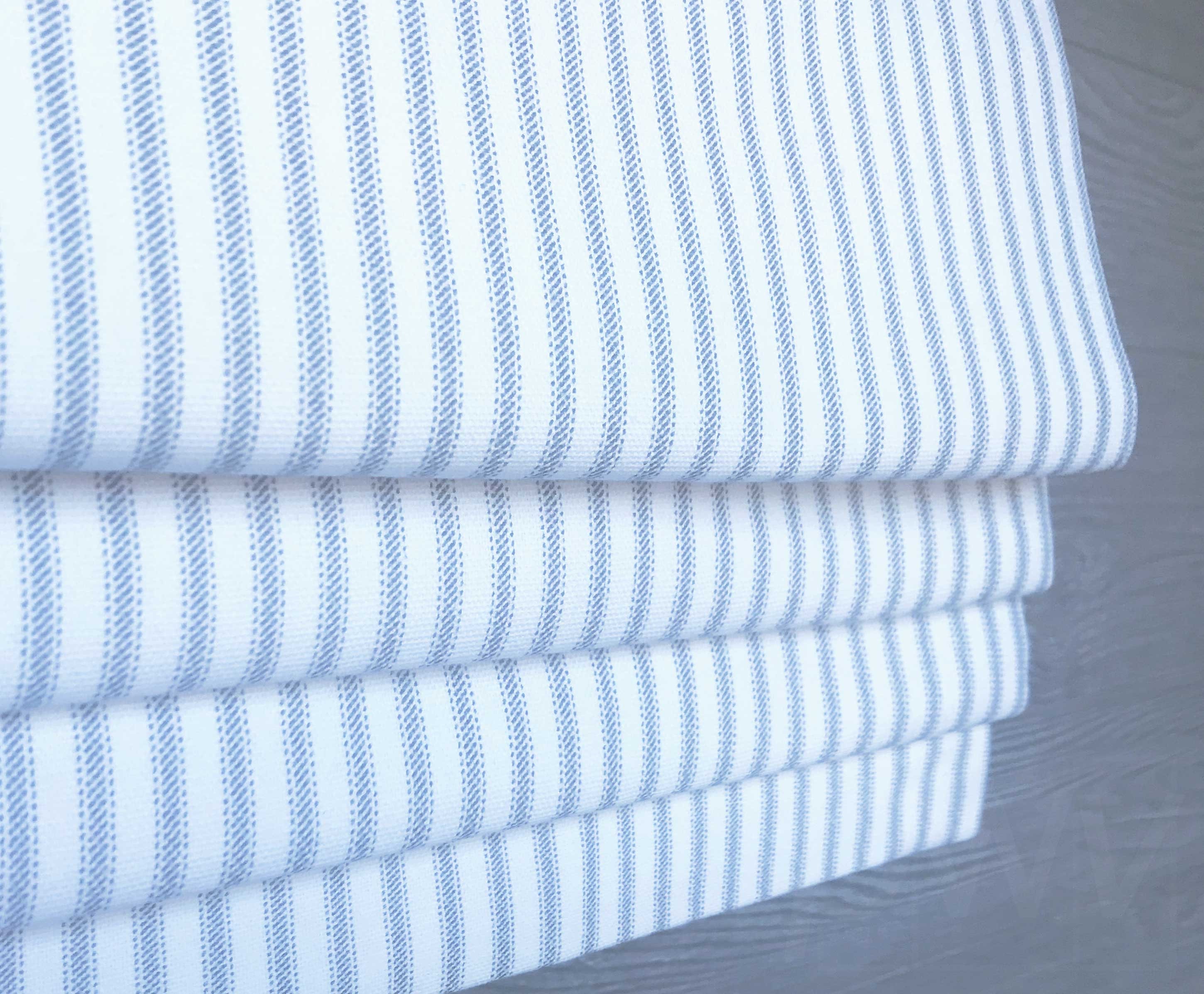 Blue and White Classic Ticking Stripe Faux mock Roman Shade - Etsy