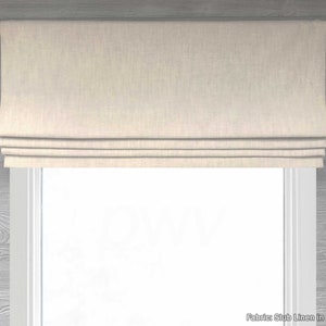 Lined Solid Natural Faux (Fake) Flat Roman Shade Valance, Heavy Linen Blend Fabric in Cream, Beige for Kitchen and Living;