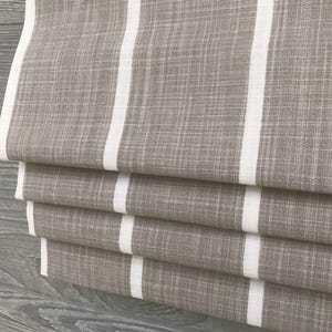 Custom Window Treatment Made with Windridge in Ecru Fabric