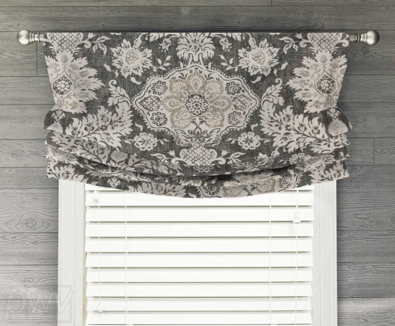 Custom Relaxed Roman Shade Balloon Valance for Single Window Etsy