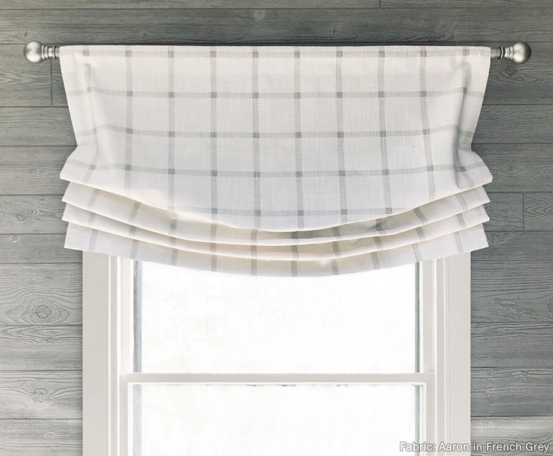Custom Relaxed Roman Shade Balloon Valance Single Window Etsy