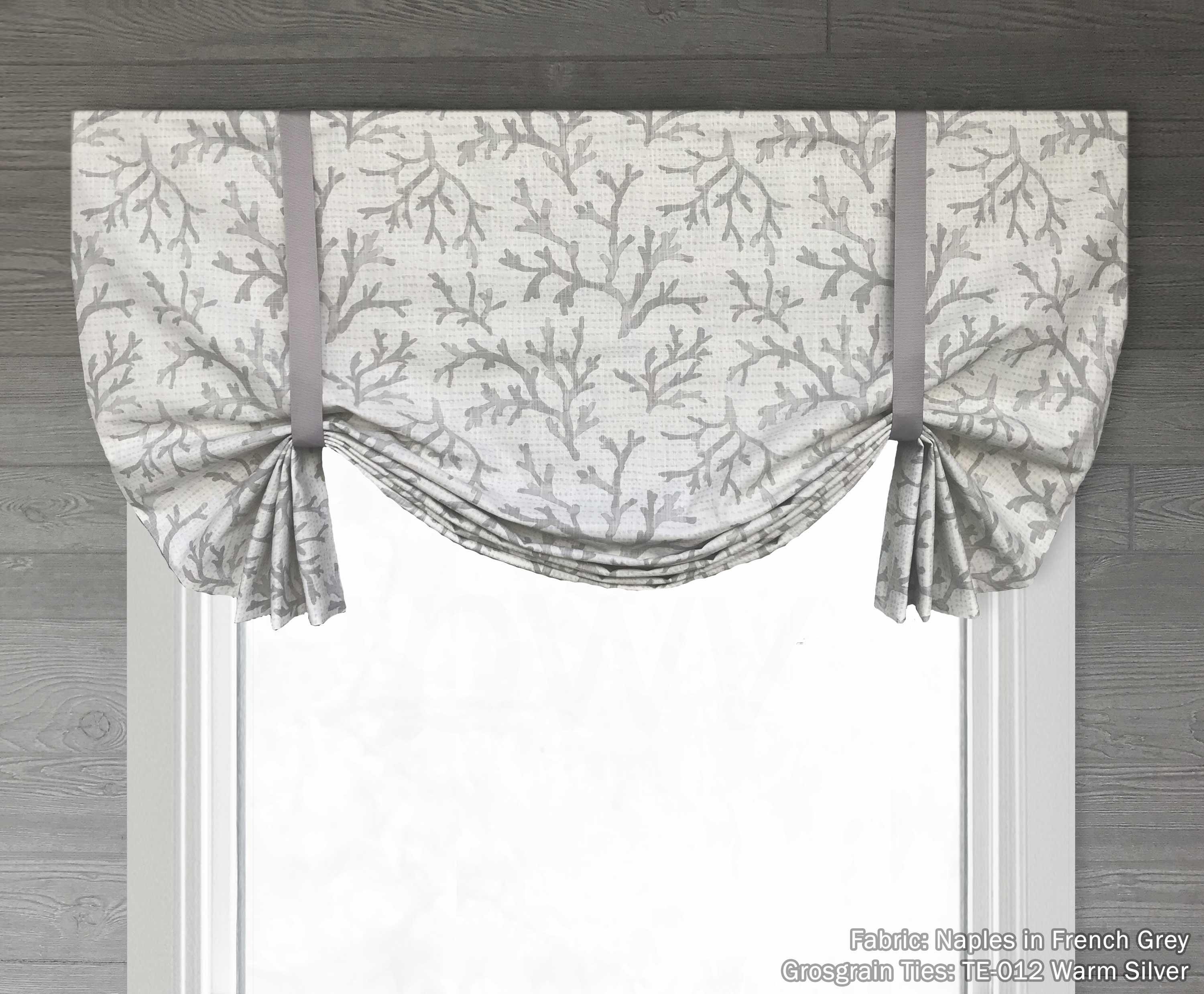 Tailed Balloon Shade Valance With Deep Swags; Single to Extra Wide