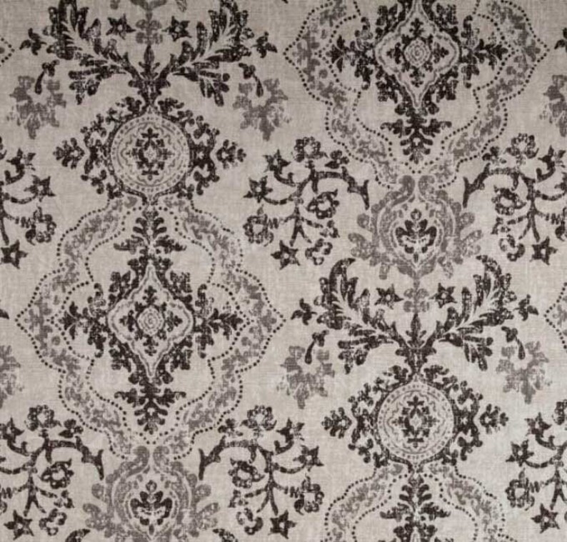 Stone Magnolia Home Fashions Avalon Navy Blue Florals Fits Single Window 33-42 Inches ONLY Shaped Rod Pocket Custom Valance Brown