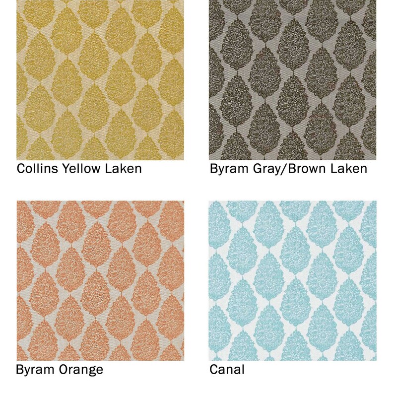Fits Single Window 33-48 Inches Wide Premier Prints Jersey Orange Arched Rod Pocket Custom Flat Valance Curtain Yellow Blue Gray