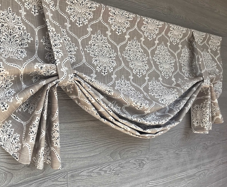 Custom Tieup Balloon Shade Valance With Swags Single to Etsy