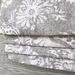 Custom Window Treatment Made with Hamilton in Stone Fabric