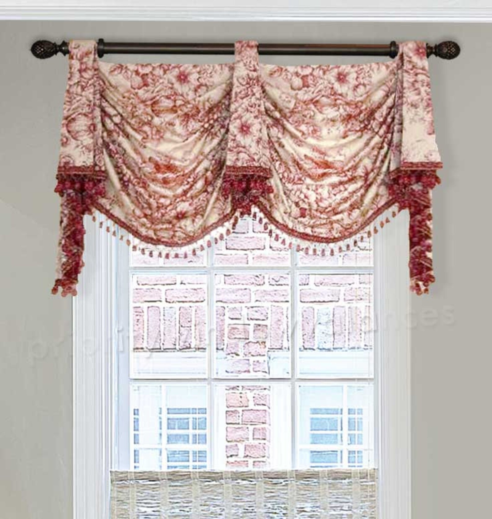 Pole Top Kingston Swag Valance Professionally Shirred Swags Etsy