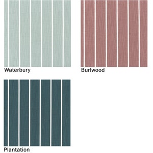 Lined Flat Valance Modern Farmhouse Stripe Straight Valance Dark Blue, Navy, Gray, Green Windridge up to 52W image 9