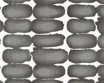 Shibori Dot Ink Slub Canvas Rod Pocket Drapery Panel Pair 84 96 108 120, Cafe Curtain, Custom Made to Order with Premier Prints Fabric