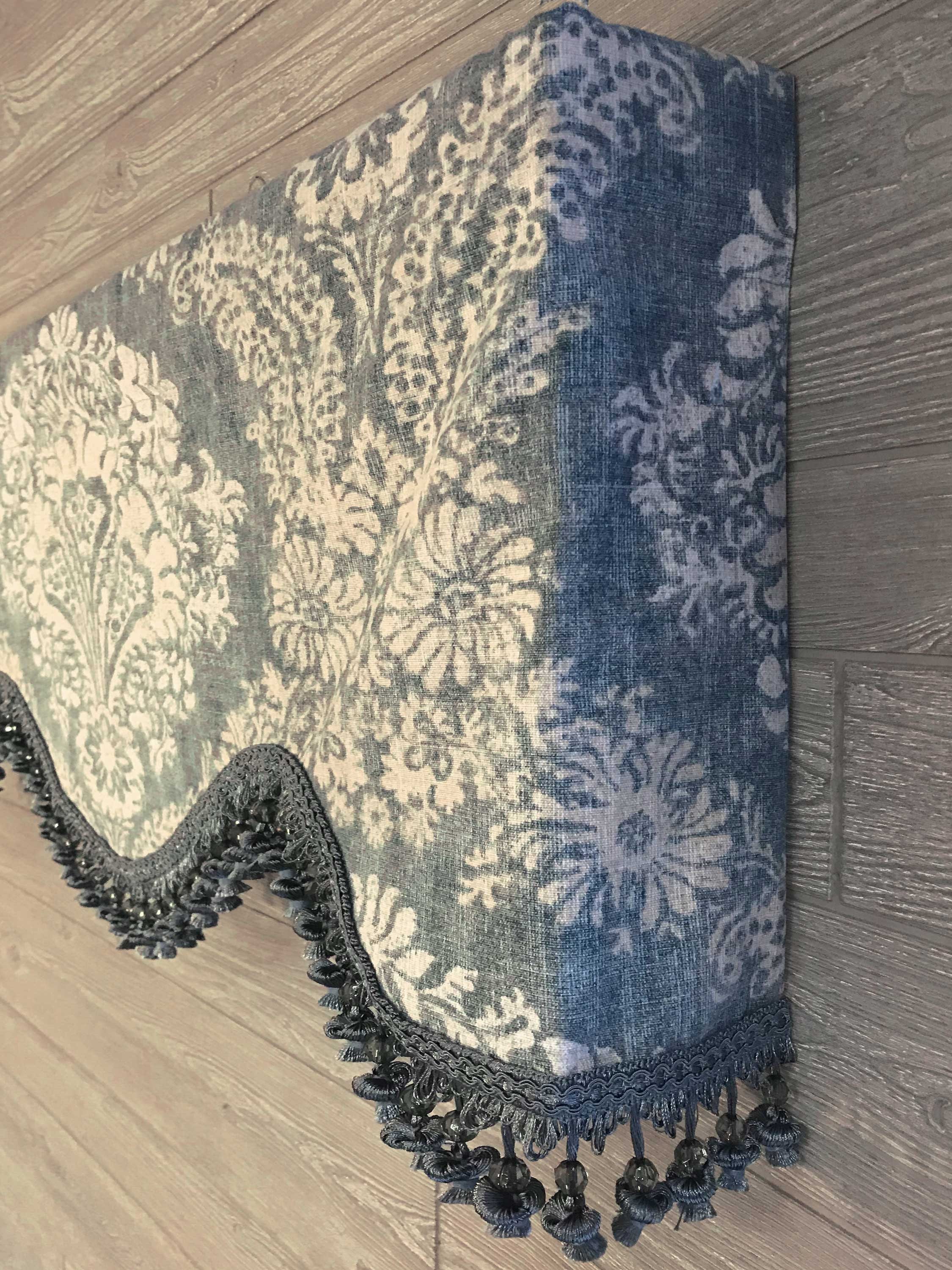 Shaped Rod Pocket Custom Valance Fits Single Window 33 | Etsy