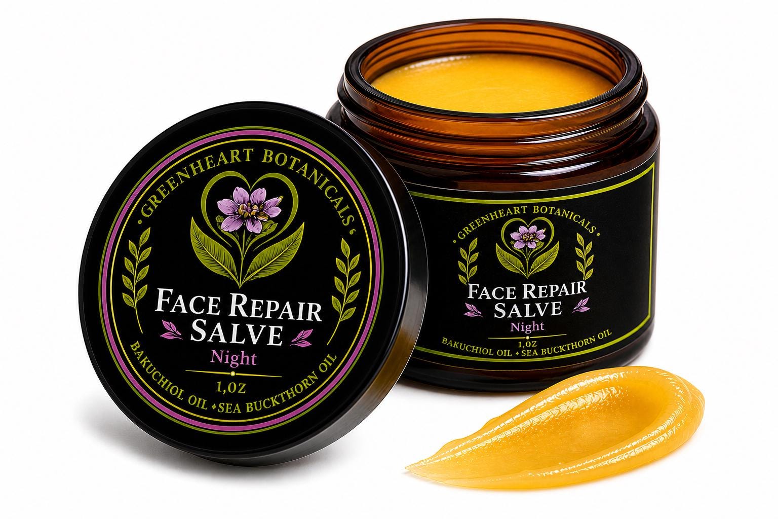 Face Repair Salve with Bakuchiol, Sea Buckthorn, & Rose hip Seed Oils