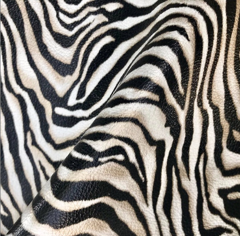 Zebra Metallic with Gold Highlights Leather Pieces Sheets for Etsy