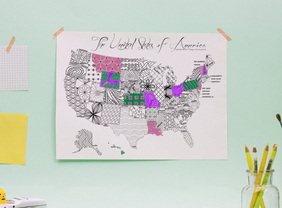 USA Coloring Page Instant Download Etsy Sales Tracker - Etsy Canada