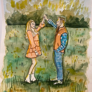 Couples/family Portrait in Watercolor
