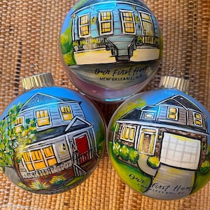 Hand painted House Portrait Ornament