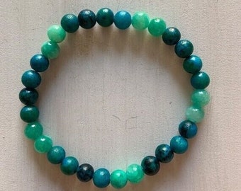 Bracelet extensible bleu turquoise