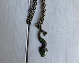 Peacock necklace