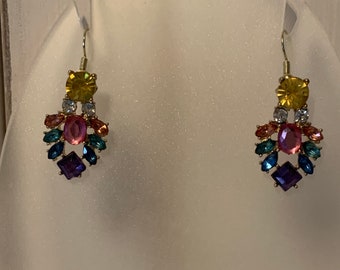 Jewel tone earrings