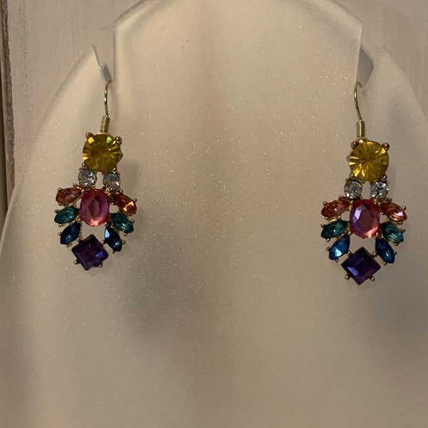 Jewel tone earrings