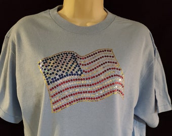 Sequin Flag Tee