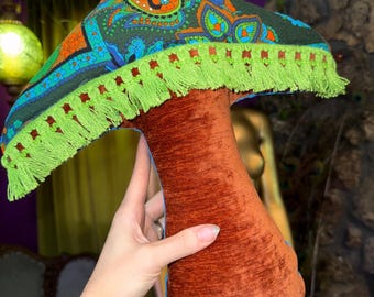 Groovy Handmade Mushie Pillows Whimsical Dopamine Decor