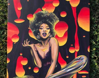 Betty Davis Lava Lamp Original Art Prints Eclectic Art