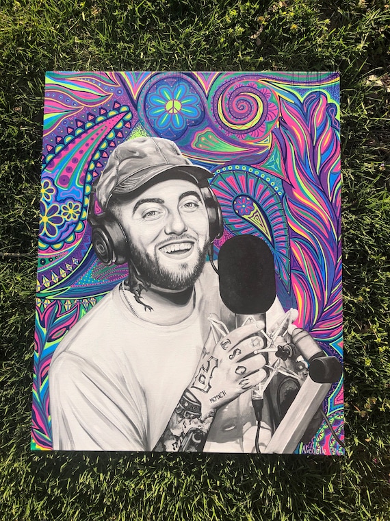 Mac Miller Psychedelic Original Art Prints Eclectic Art