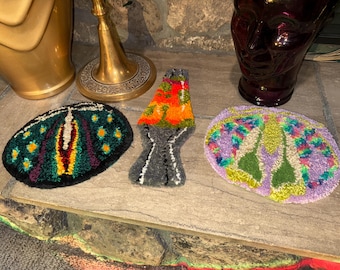 Small Hand Tufted Table Rugs B*ng Rugs Eclectic decor