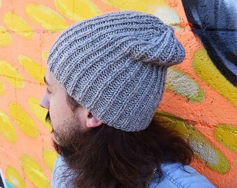 unisex slouch hat knitting pattern → the east wind beanie